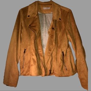 Bagatelle Brown Suede Moto Jacket